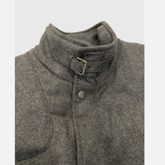 Ralph Lauren Purple Label Wool Goose down vest ITALY XL grey suede jacket - Picture 3 of 8